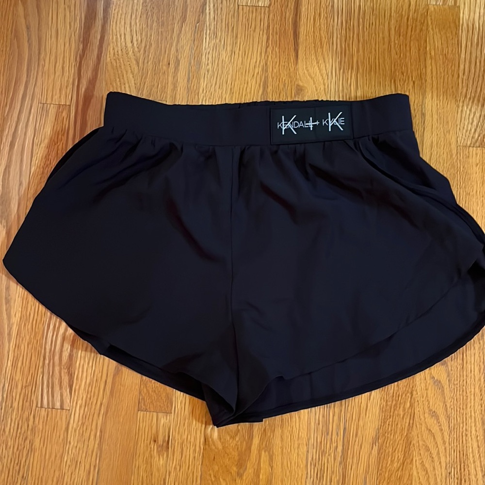 Kendall and Kylie black workout shorts